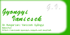 gyongyi vanicsek business card